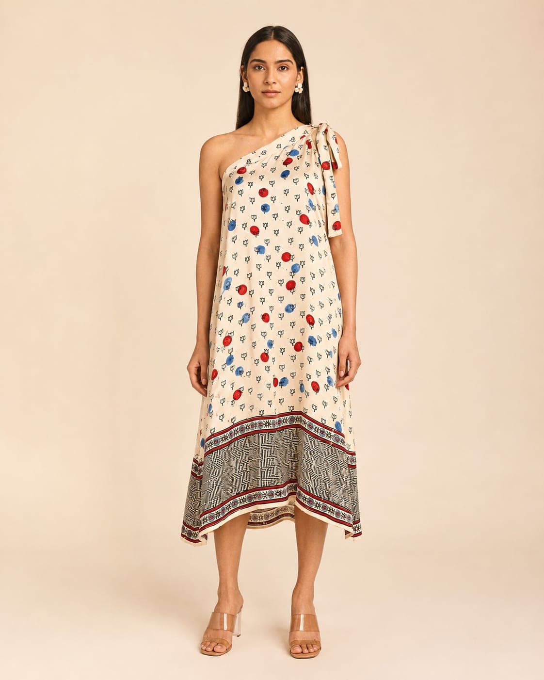 Ivory Drift One-Shoulder Modal Silk Dress - view 1 of 5