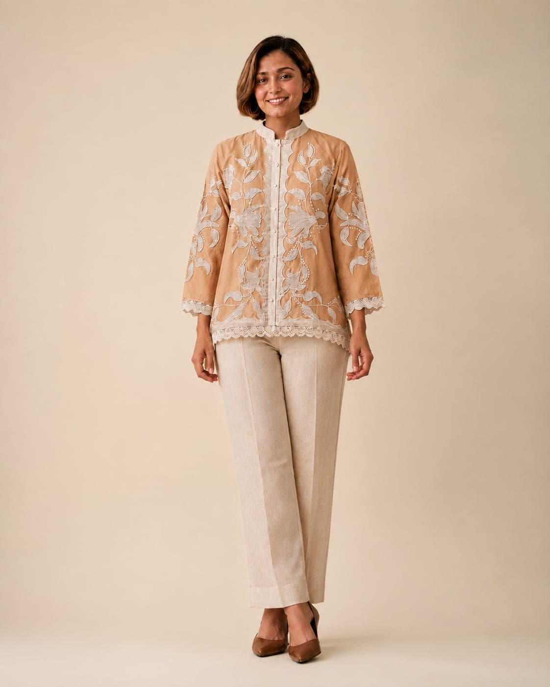 Gilded Garden Chanderi Co-ord Set - view 1 of 5