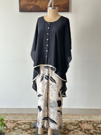 Midnight Botanical -  Pure Crepe Kaftan Co-ord Set