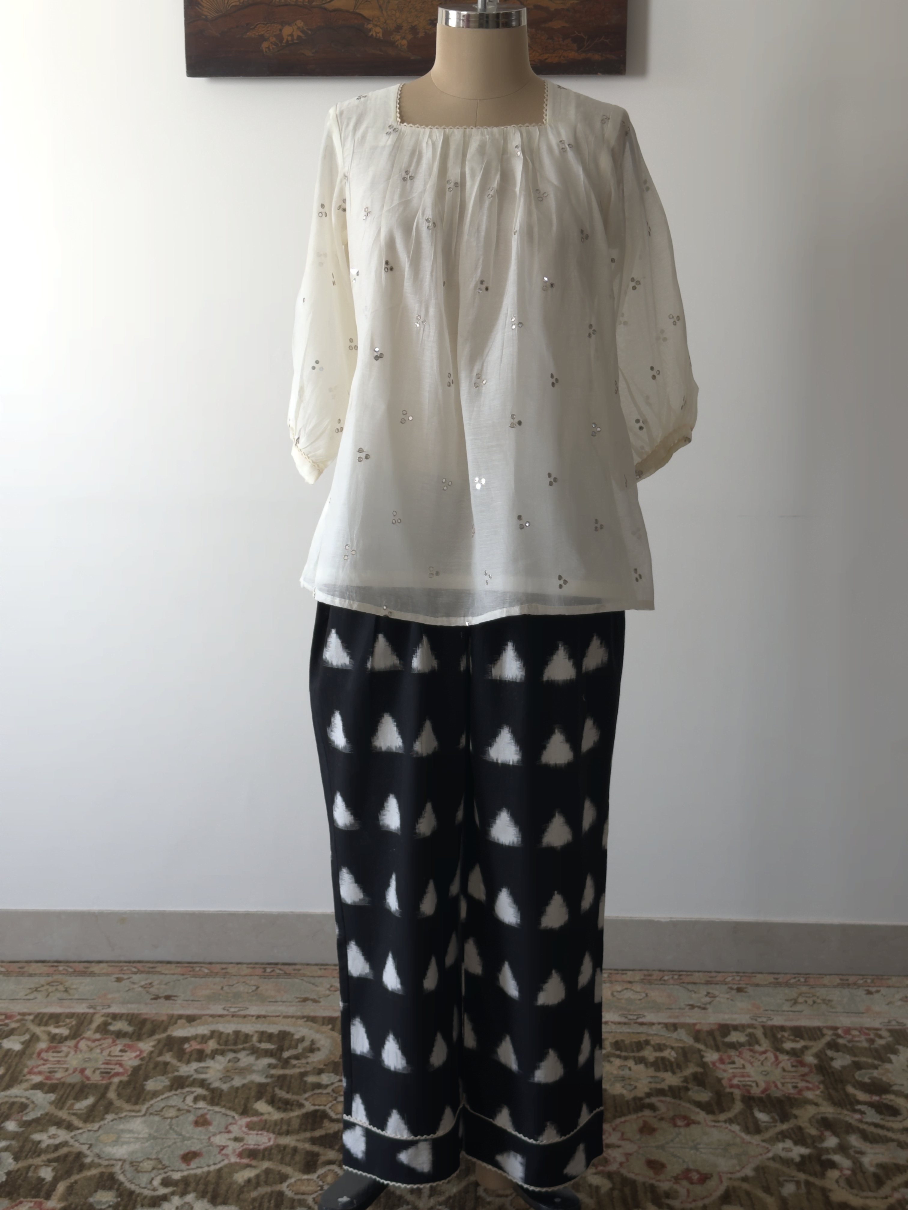 Ivory Pure Chanderi Silk Top