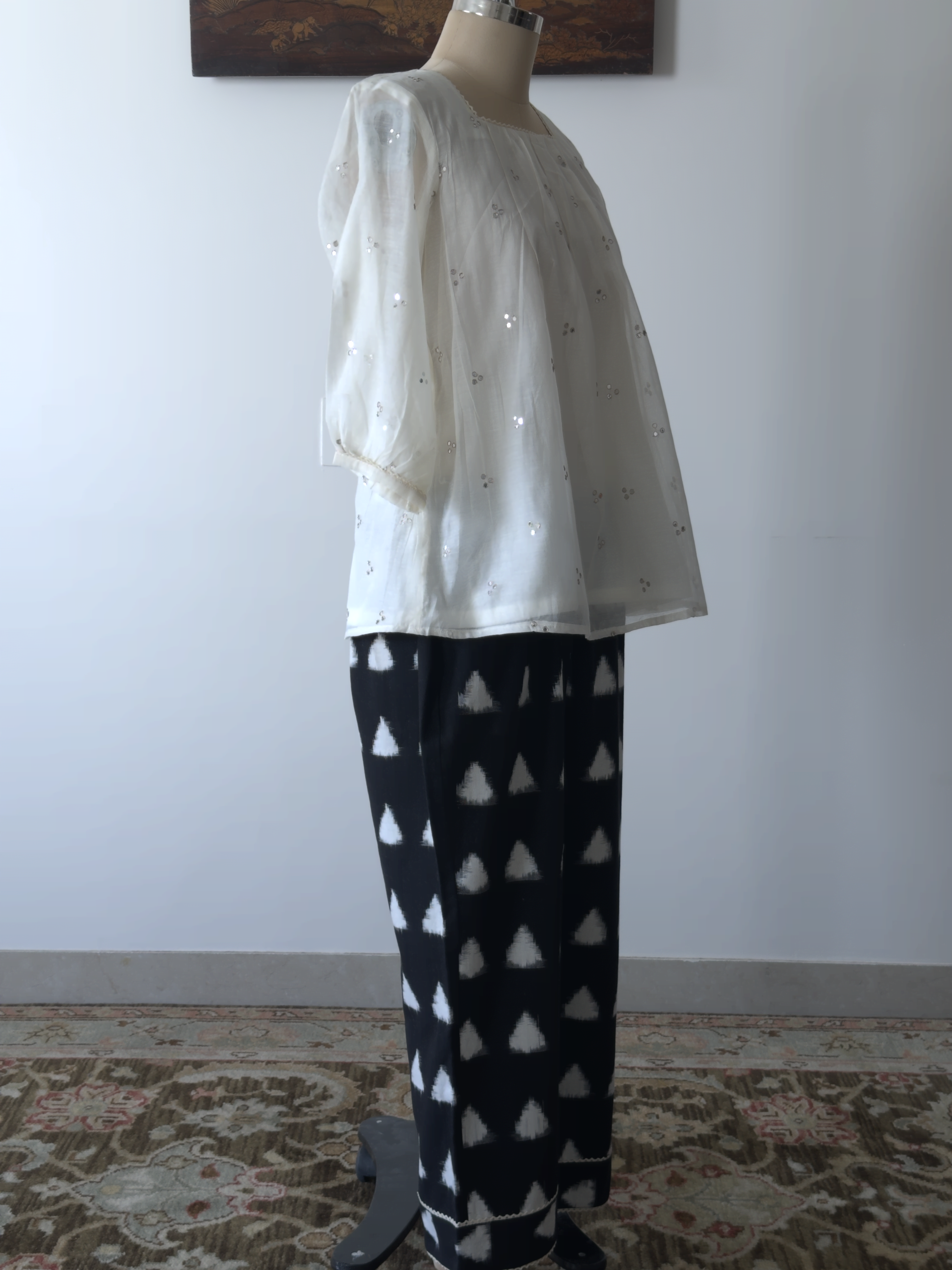 Ivory Pure Chanderi Silk Top