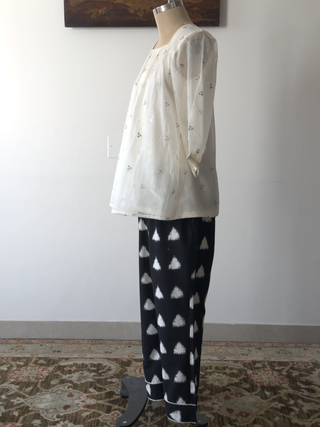 Ivory Pure Chanderi Silk Top