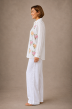 Long Pure Sleeve Linen Shirt