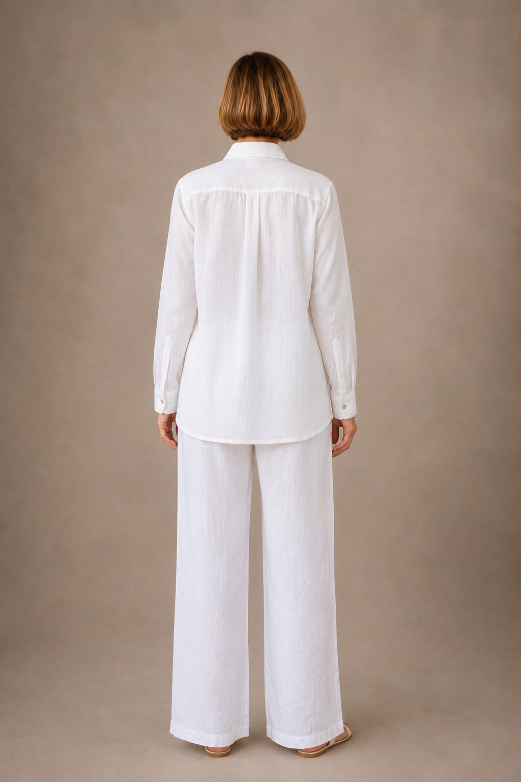 Long Pure Sleeve Linen Shirt