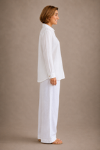 Long Pure Sleeve Linen Shirt