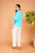 Celeste Line Linen Top