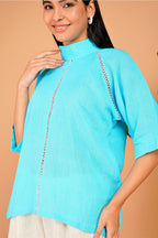 Celeste Line Linen Top