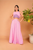 Blush Verse Hand-Embroidered Linen Set
