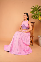 Blush Verse Hand-Embroidered Linen Set