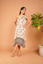 Ivory Drift One-Shoulder Modal Silk Dress