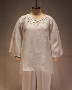 Cloud Leaf Pure Linen Top