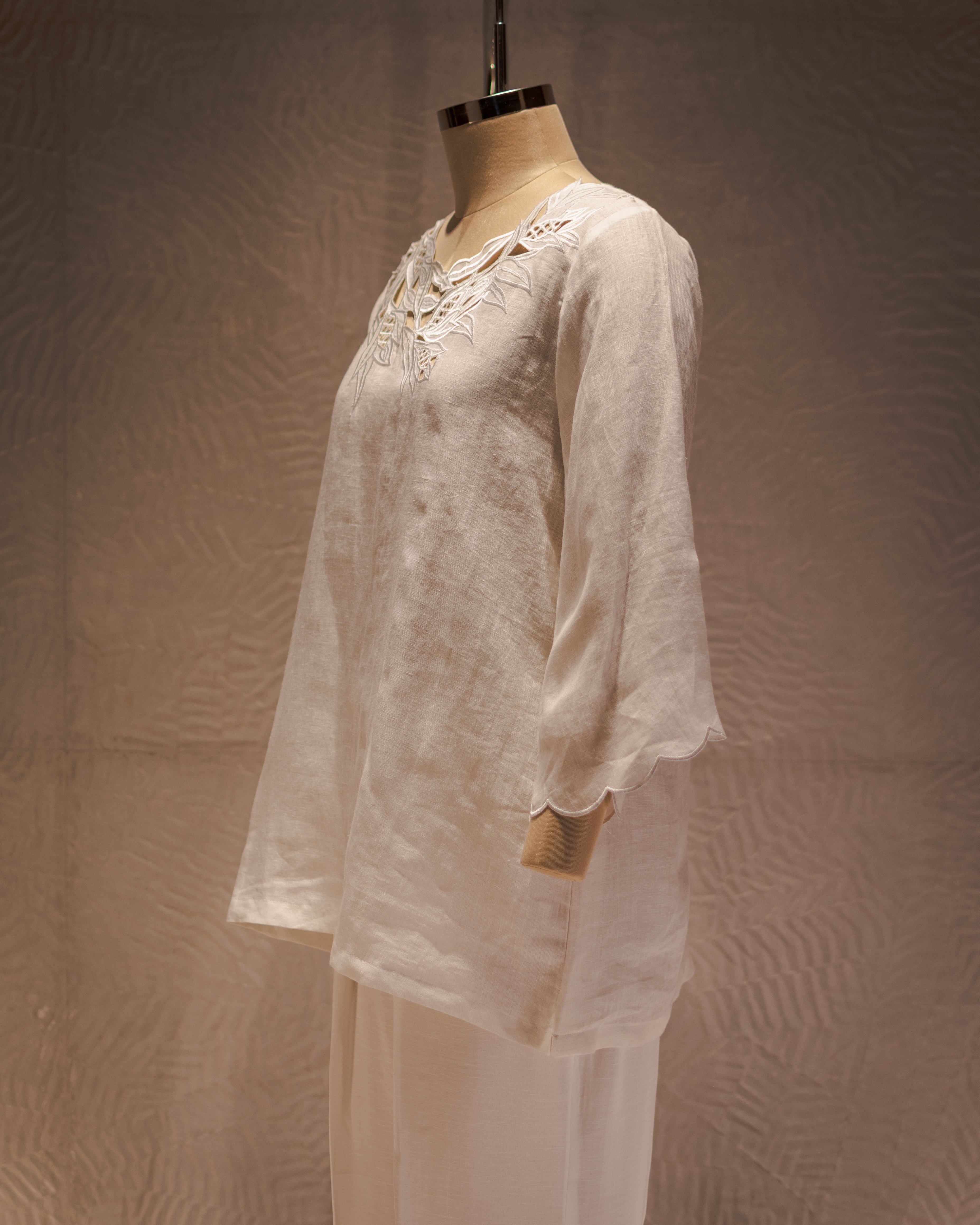 Cloud Leaf Pure Linen Top