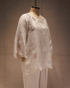 Cloud Leaf Pure Linen Top