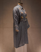 Slate Bloom Shirt Dress