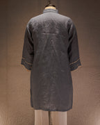 Slate Bloom Shirt Dress