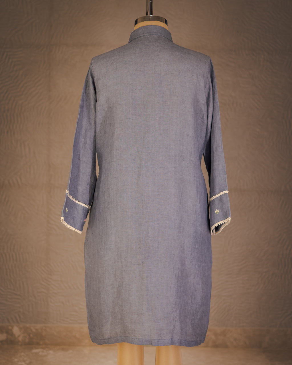 Slate Bloom Shirt Dress