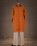 Saffron Muse Pure Linen Dress