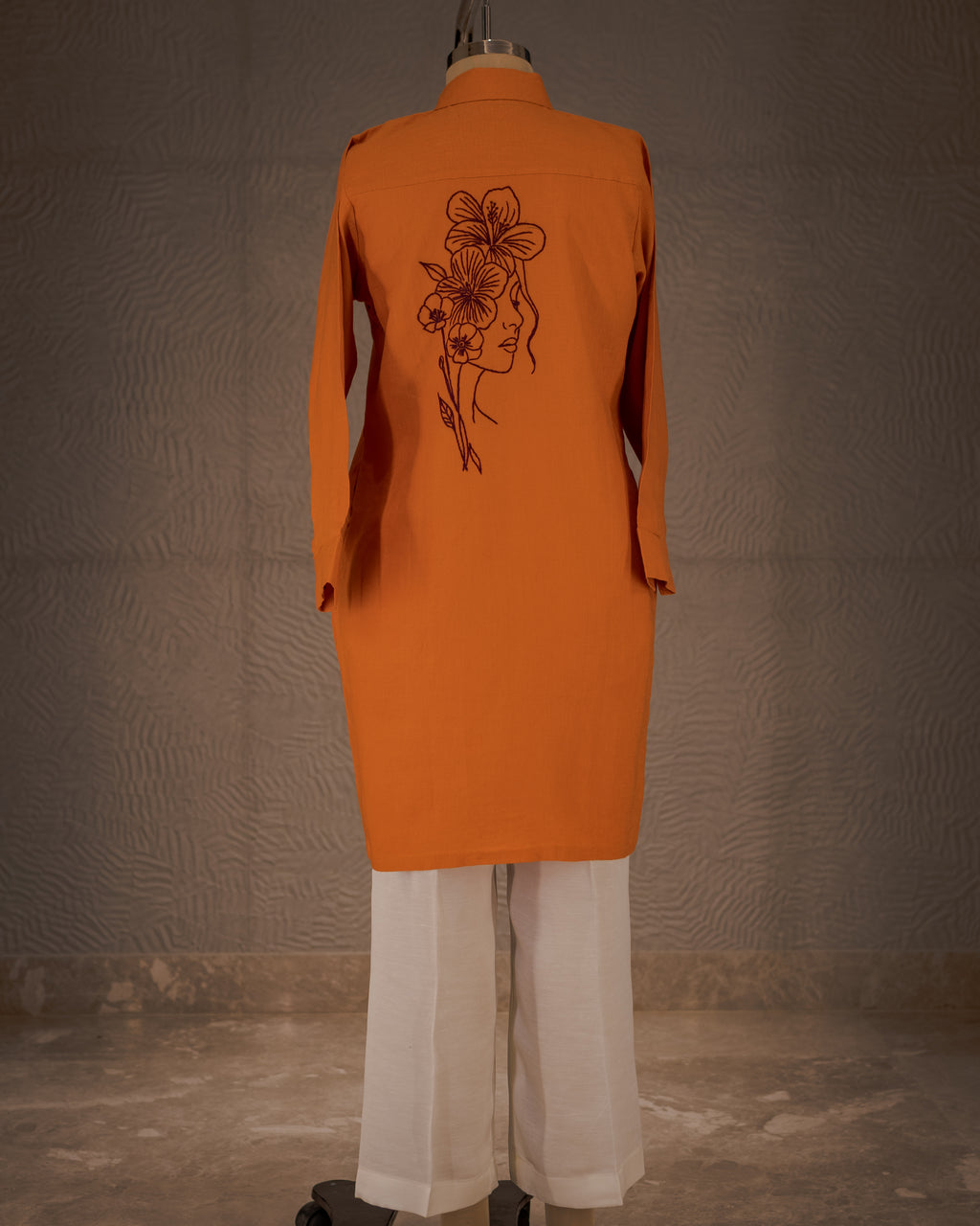 Saffron Muse Pure Linen Dress
