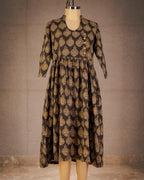 Dark Paisley Block Print Dress