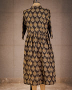 Dark Paisley Block Print Dress