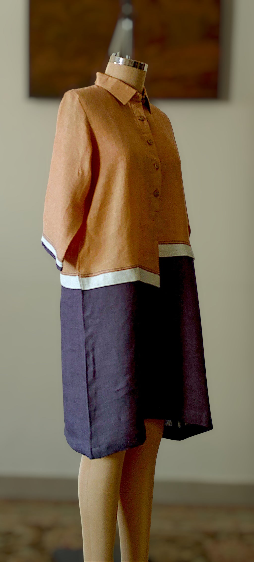 Mesa Block Linen Tunic