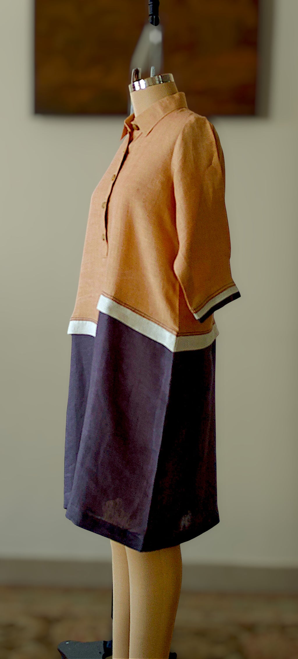 Mesa Block Linen Tunic