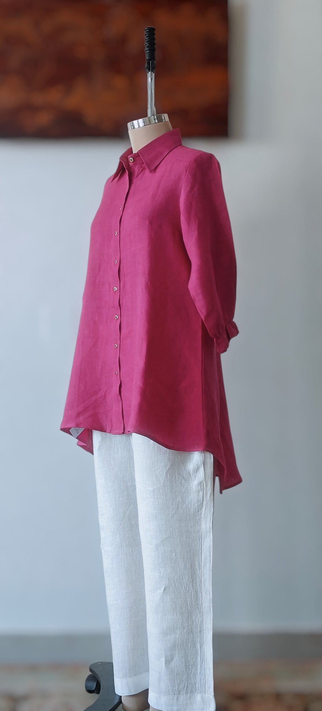 Fuchsia Linen Shirt