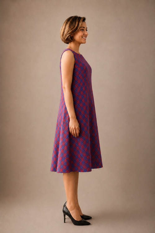Claret & Cobalt A-Line - View 1