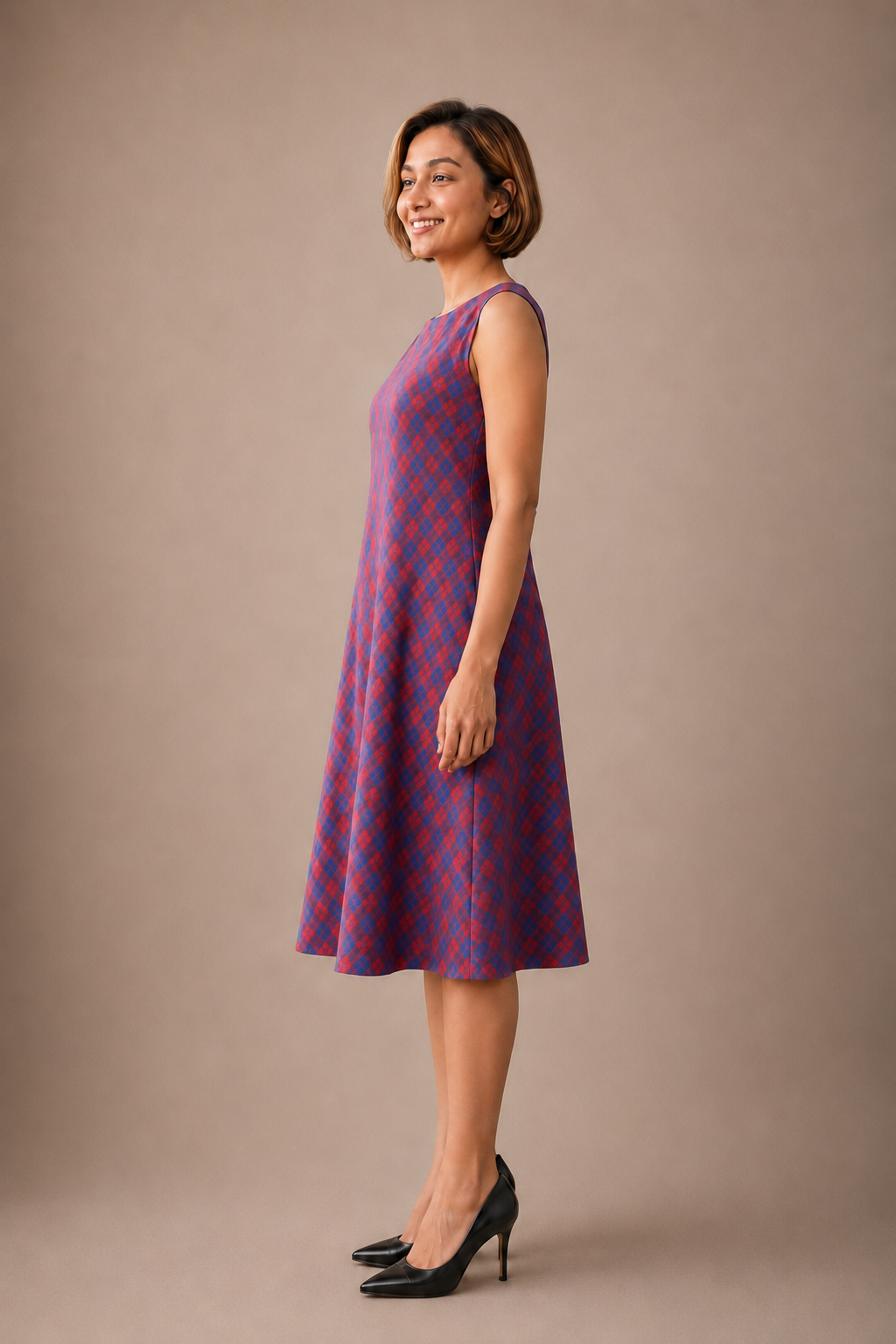 Claret & Cobalt A-Line - View 3